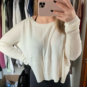 white comfy sweater